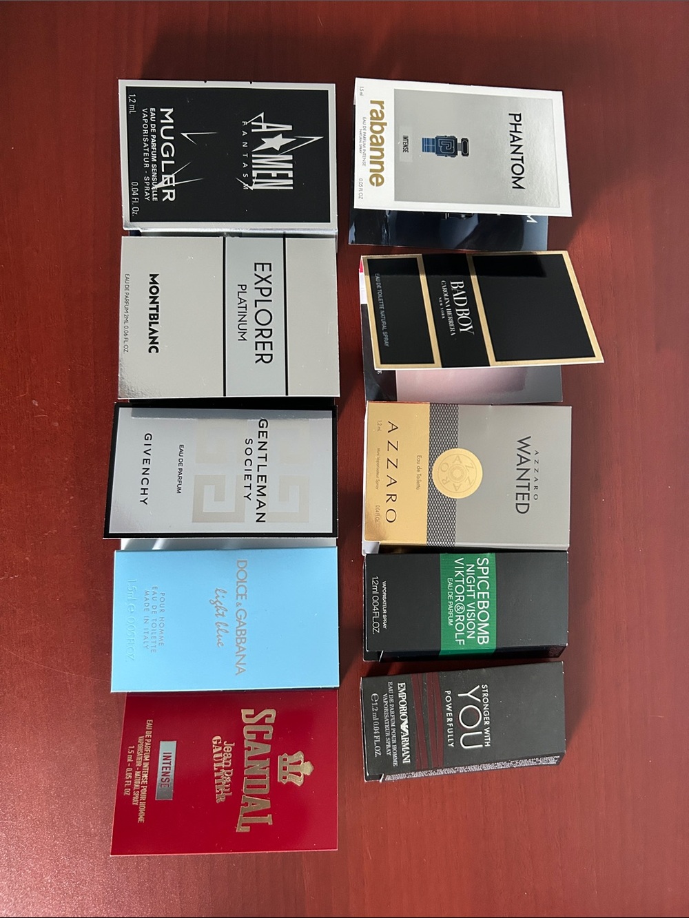 10 pieces men’s sample collection